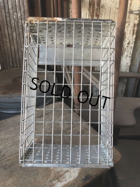 画像11: Vintage Metal Wire Locker Basket w/ Number Plate GB-415 (M857) (11)