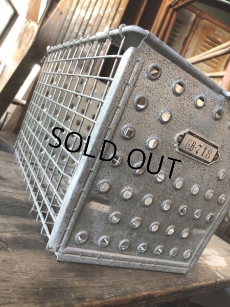 画像4: Vintage Metal Wire Locker Basket w/ Number Plate GB-718 (M852) (4)