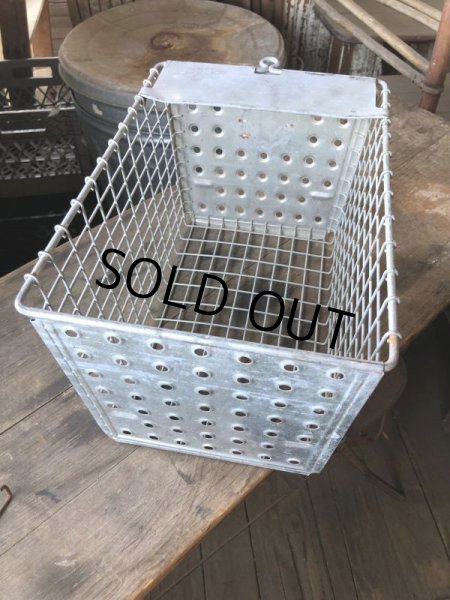 画像7: Vintage Metal Wire Locker Basket w/ Number Plate GB-109 (M856) (7)