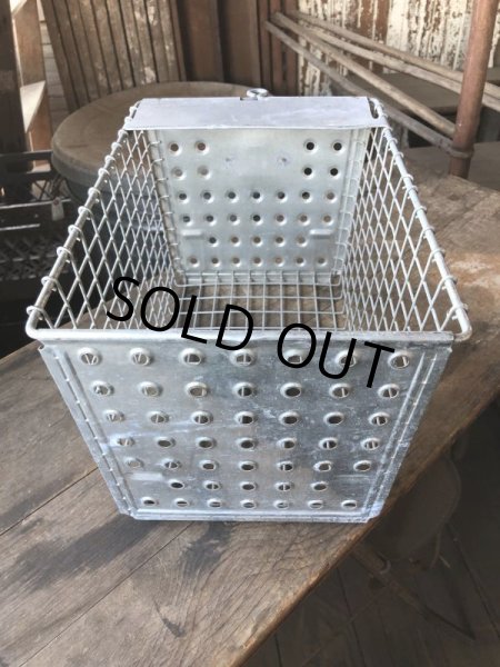 画像7: Vintage Metal Wire Locker Basket w/ Number Plate GB-46 (M853) (7)