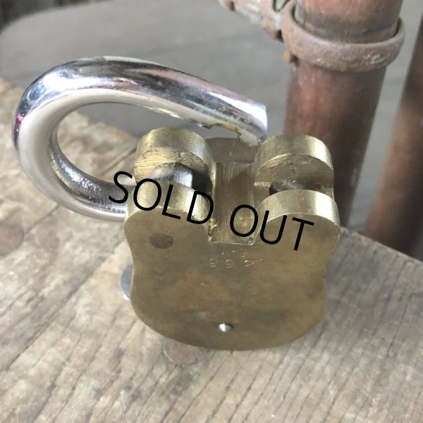 画像6: Antique Brass Handcrafted Solid THUNDER Brand 8 Levers Padlock (B873) (6)