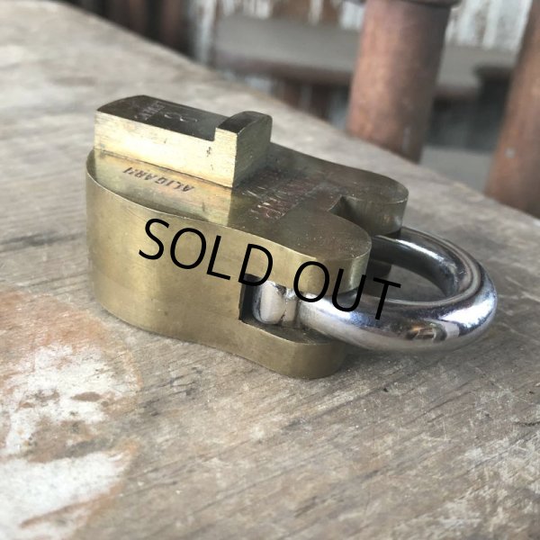 画像11: Antique Brass Handcrafted Solid THUNDER Brand 8 Levers Padlock (B873) (11)