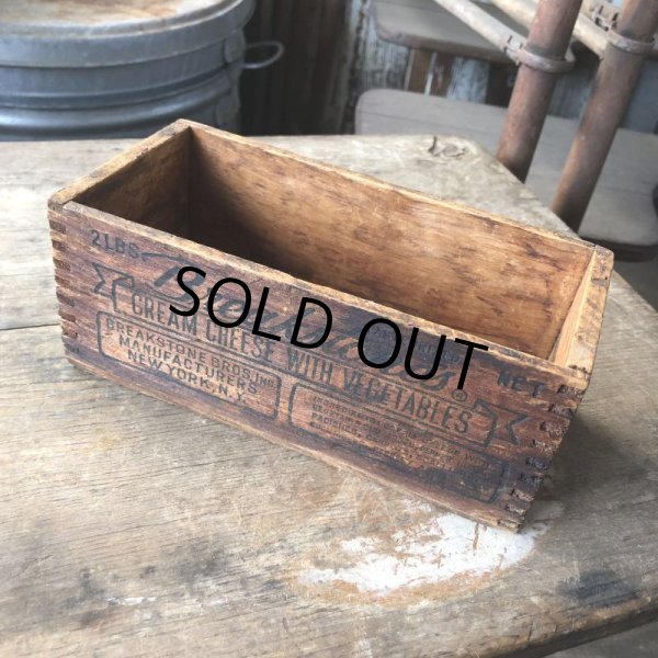 画像2: Vintage Wood Box Breakstone's 2lb Cream Cheese (M879) (2)