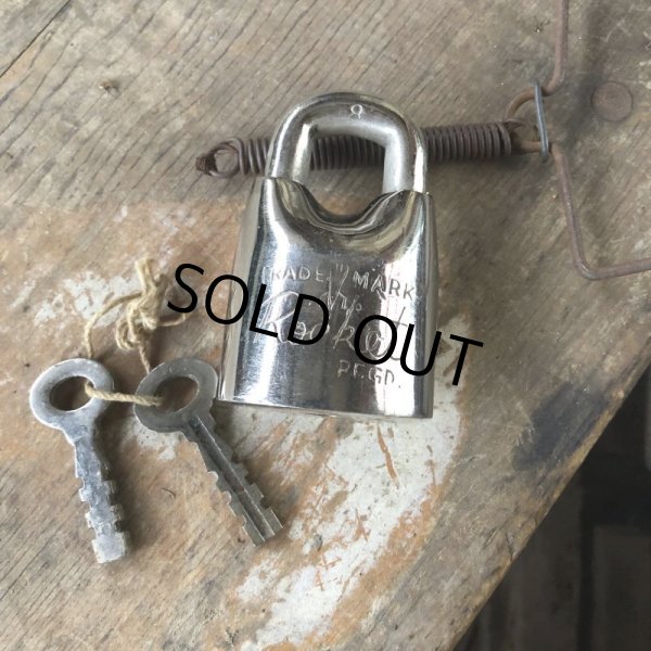 画像1: Vintage ROCKET TRADE MARK REGD. NO. 187933 Padlock (B881) (1)