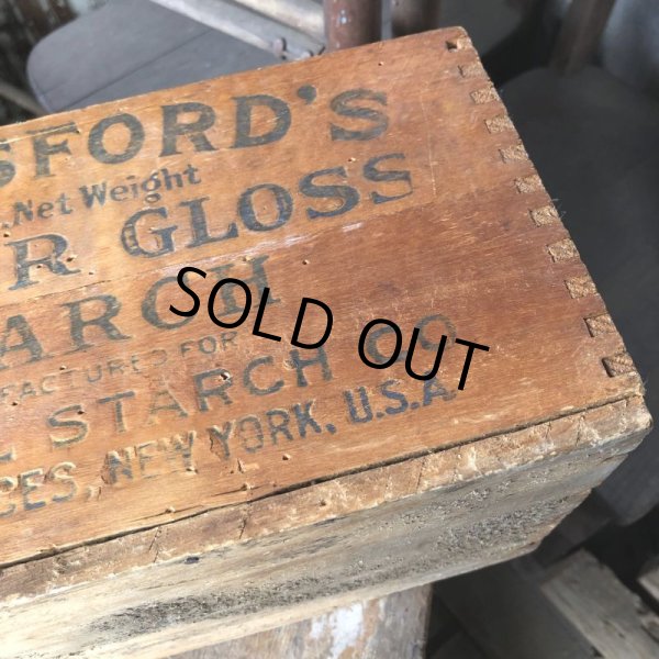 画像5: Vintage Wood Box KINGSFORD'S 6 lbs Silver Gloss Starch (M875) (5)