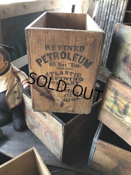 画像11: Vintage Wood Box REFINED PETROLEUM 65 Net lbs (M890) (11)