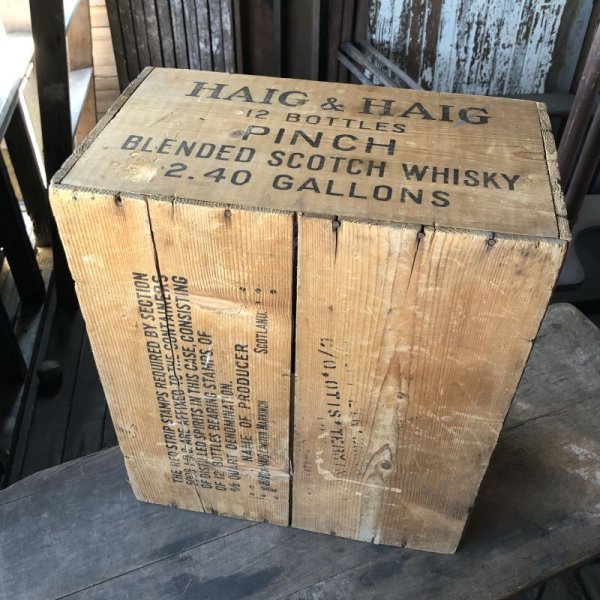 画像12: Vintage Wood Box HAIG & HAIG PINCH SCOTS WHISKY (M888) (12)