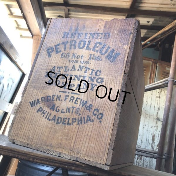 画像4: Vintage Wood Box REFINED PETROLEUM 65 Net lbs (M890) (4)