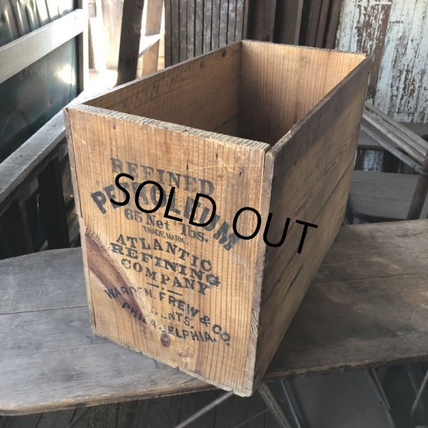 画像2: Vintage Wood Box REFINED PETROLEUM 65 Net lbs (M890) (2)