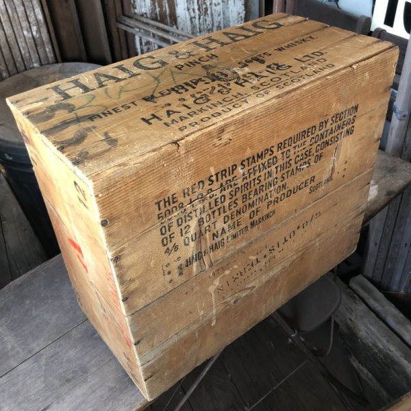 画像13: Vintage Wood Box HAIG & HAIG PINCH SCOTS WHISKY (M888) (13)