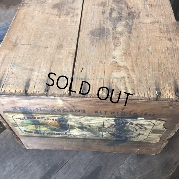 画像15: Vintage Wood Box CLOVERHILL BRAND HAWAIIAN PINEAPPLE (M892) (15)