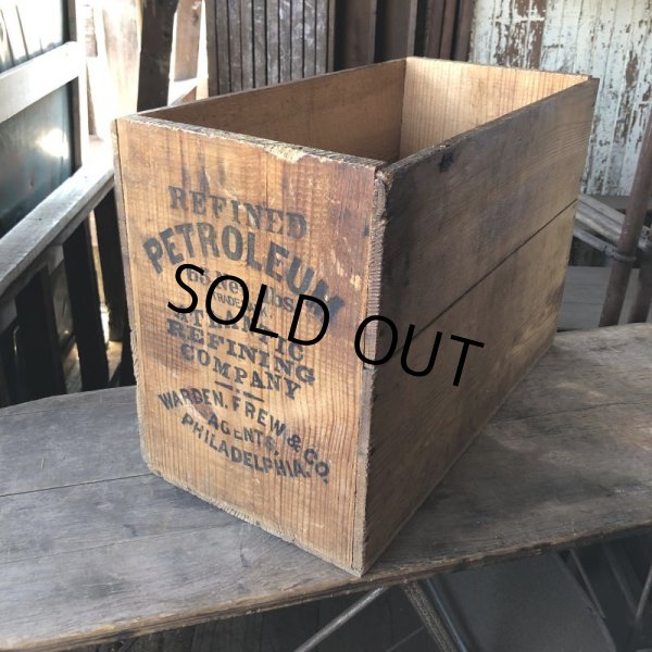 画像7: Vintage Wood Box REFINED PETROLEUM 65 Net lbs (M890) (7)