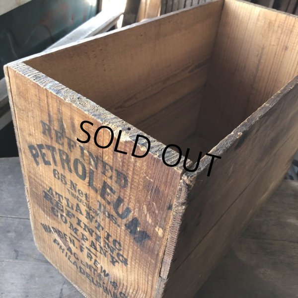 画像5: Vintage Wood Box REFINED PETROLEUM 65 Net lbs (M890) (5)