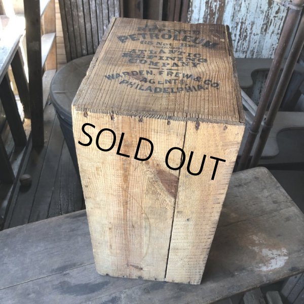 画像10: Vintage Wood Box REFINED PETROLEUM 65 Net lbs (M890) (10)