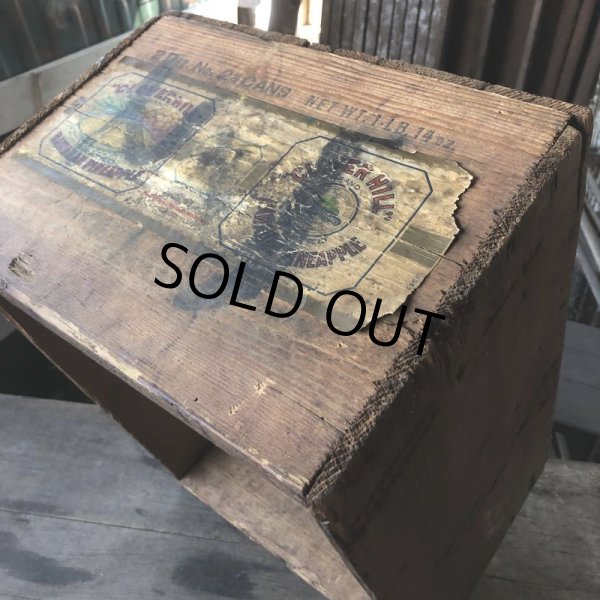 画像14: Vintage Wood Box CLOVERHILL BRAND HAWAIIAN PINEAPPLE (M892) (14)