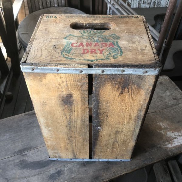 画像12: Vintage Wood Box CANADA DRY (M891) (12)