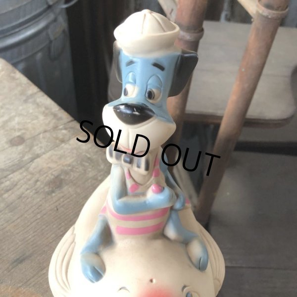 画像9: 60s DELL HANNA- BARBERA Huckleberry Hound on Whale Rubber Squeaky Toy (M895) (9)