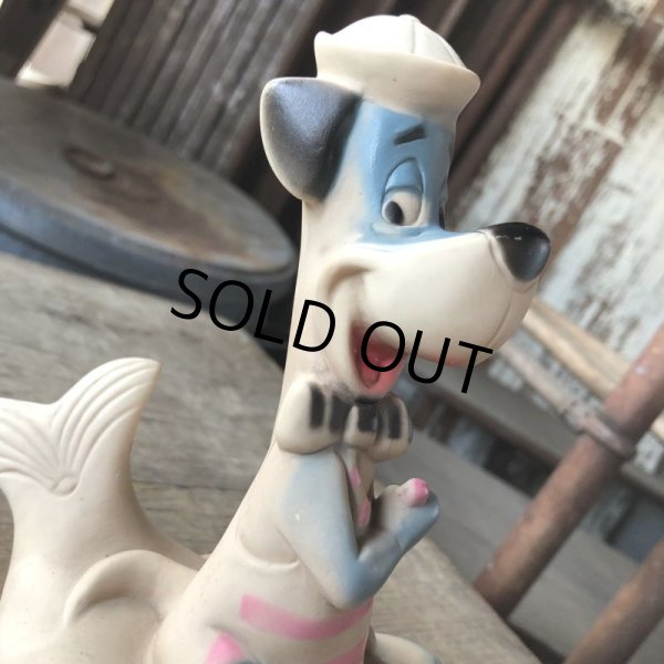 画像8: 60s DELL HANNA- BARBERA Huckleberry Hound on Whale Rubber Squeaky Toy (M895) (8)