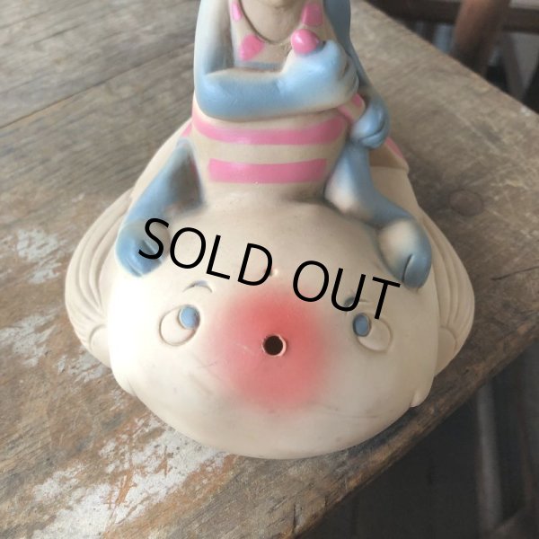 画像10: 60s DELL HANNA- BARBERA Huckleberry Hound on Whale Rubber Squeaky Toy (M895) (10)