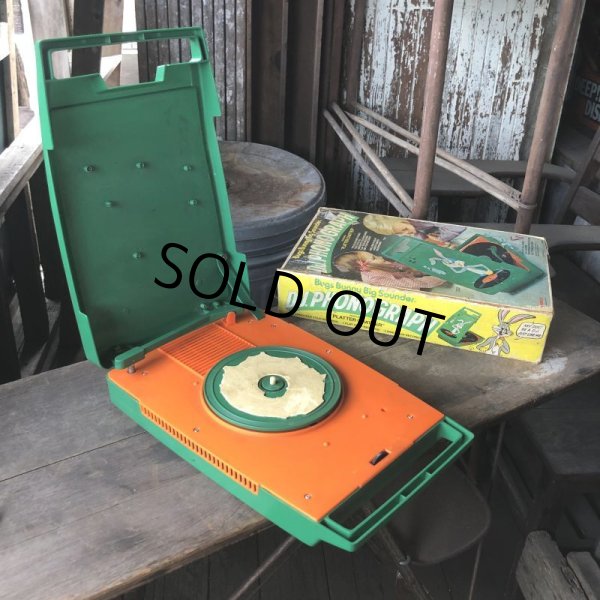 画像18: 70s Vintage Looney Tunes Bugs Bunny Janex D.J. Phonograph JUNK (M896) (18)