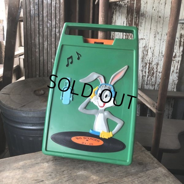 画像4: 70s Vintage Looney Tunes Bugs Bunny Janex D.J. Phonograph JUNK (M896) (4)