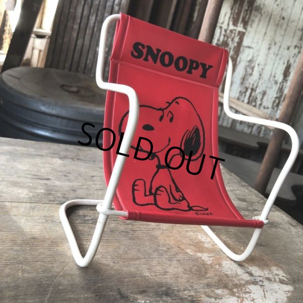 画像6: 70s Vintage Snoopy Sling Lounge Lawn Doll Chair Red (M898) (6)
