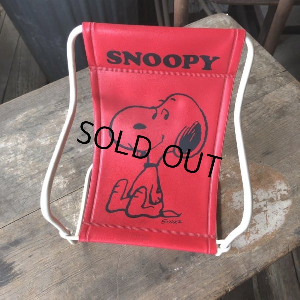 画像9: 70s Vintage Snoopy Sling Lounge Lawn Doll Chair Red (M898) (9)
