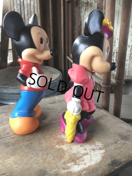 画像4: 90s Vintage Disney Mickey & Minnie Bank Doll Set (M935) (4)