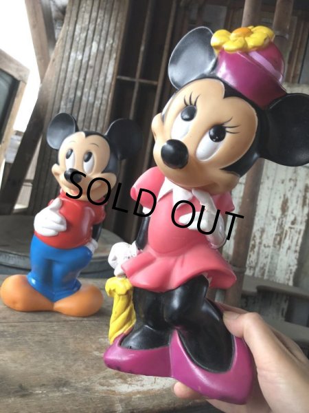 画像5: 90s Vintage Disney Mickey & Minnie Bank Doll Set (M935) (5)