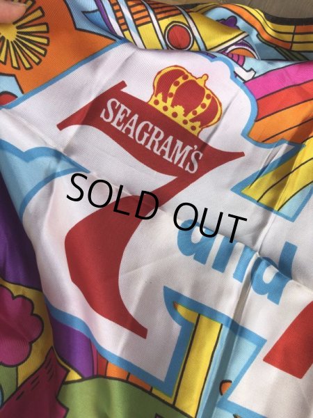 画像11: 60s Vintage Advertising Seagram's 7 & 7up Scarf Peter Max  (M501)  (11)