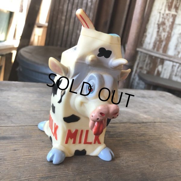 画像6:  Vintage Cow MILK Rubber Squeaker Toy  (M948)  (6)