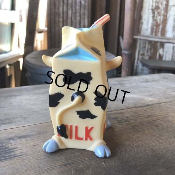 画像4:  Vintage Cow MILK Rubber Squeaker Toy  (M948)  (4)