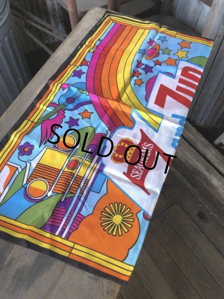 画像3: 60s Vintage Advertising Seagram's 7 & 7up Scarf Peter Max  (M501)  (3)