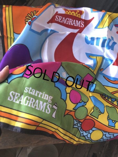 画像12: 60s Vintage Advertising Seagram's 7 & 7up Scarf Peter Max  (M501)  (12)