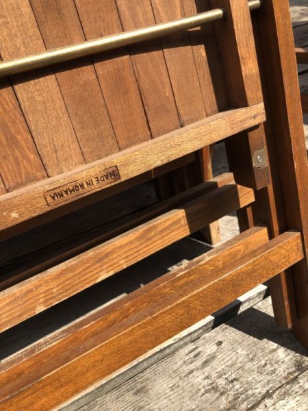 画像2: 50s Vintage Wooden Folding Chair Made in Romania (M949) (2)