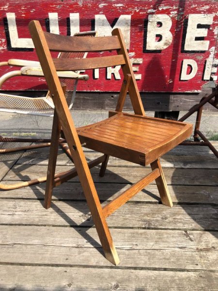 画像12: 50s Vintage Wooden Folding Chair Made in Romania (M949) (12)