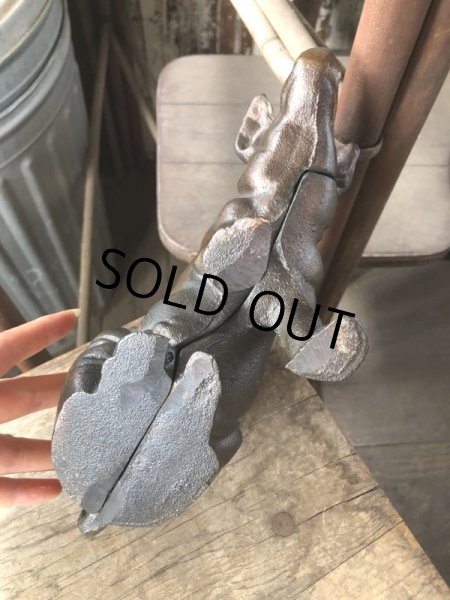 画像21: 40s Vintage Chicago Stockyard Souvenir Cast Iron Copper Wash Piggy Bank (M951)  (21)