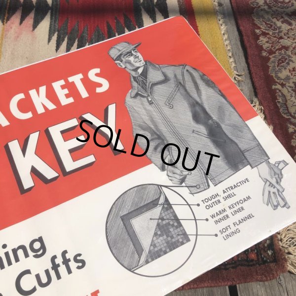 画像2: Vintage KEY Work Insulated Jackets Cardboard Advertising Sign (J413) (2)