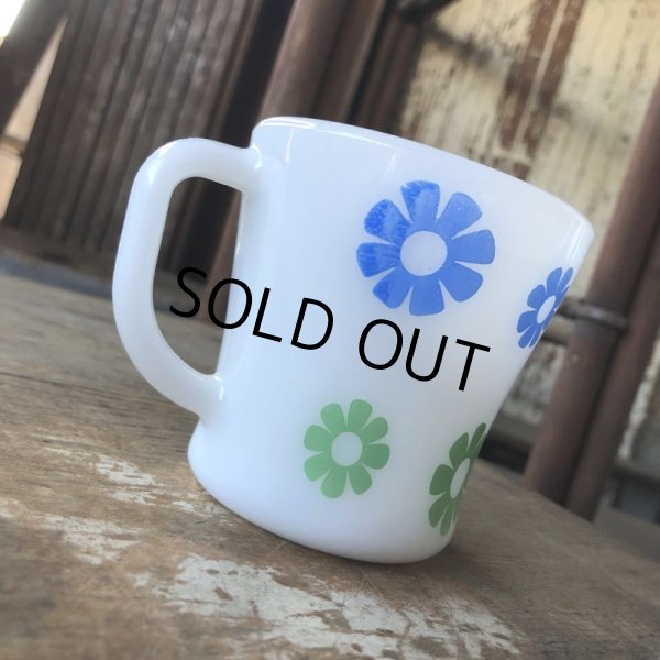 画像4: Vintage Federal Milk Glass Mug Ring Flower (M958)  (4)