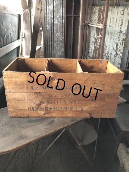 画像4: Vintage Advertising Wooden Crate Wood Box Cooked Ham Krakus Brand (M960) (4)