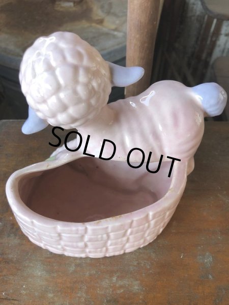 画像9: Vintage Ceramic Baby Planter Lamb Sheep (M963)  (9)