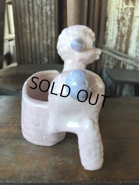 画像4: Vintage Ceramic Baby Planter Lamb Sheep (M963)  (4)
