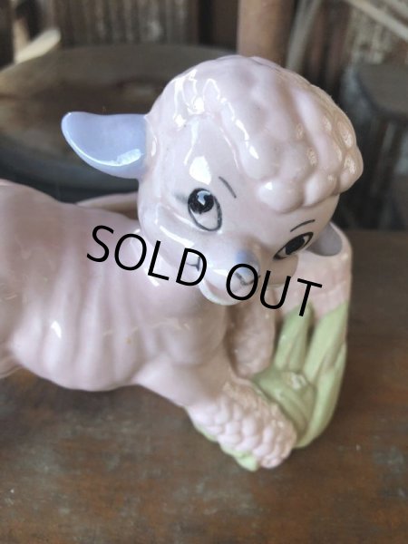 画像7: Vintage Ceramic Baby Planter Lamb Sheep (M963)  (7)