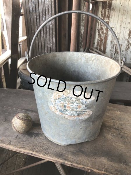 画像1: Vintage Metal Bucket Pail (M976) (1)