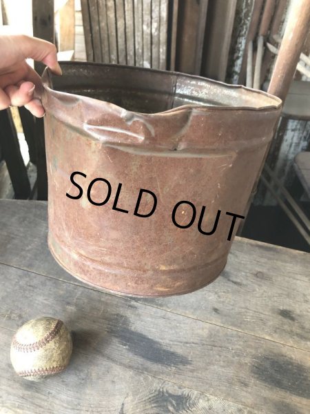 画像11: Vintage Metal Bucket Pail (M978) (11)