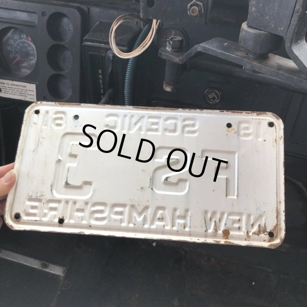 画像3: 60s Vintage American License Number Plate / NEW HAMPSHIRE FS 3 (M865) (3)