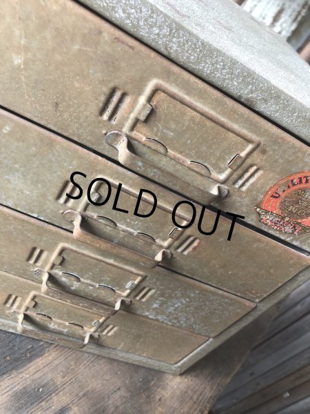 画像10: Vintage Union Chests 4 Drawer Mettal Tool Cabinet (M993)  (10)