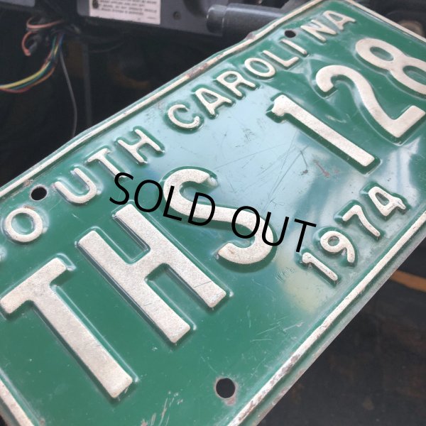 画像2: 70s Vintage American License Number Plate / SOUTH CAROLINA THS 128 (M855) (2)