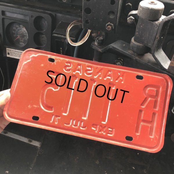 画像3: 70s Vintage American License Number Plate / KANSAS RH 1115 (M858) (3)