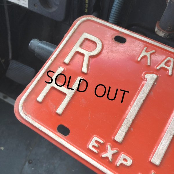 画像2: 70s Vintage American License Number Plate / KANSAS RH 1115 (M858) (2)